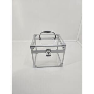Vintage Caboodles Case Clear 7”x 7"x 8" Cosmetic Jewelry Storage